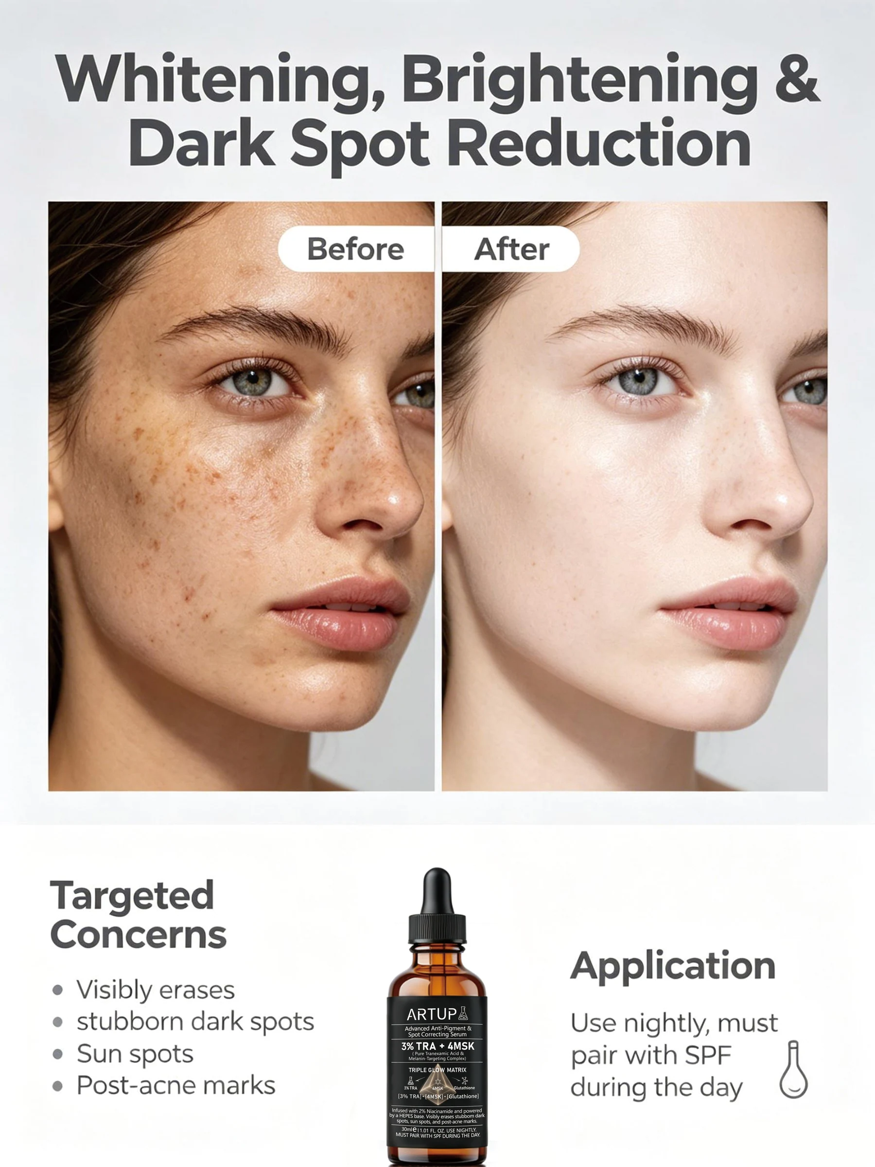 ARTUP brightening serum product benefit and application guide